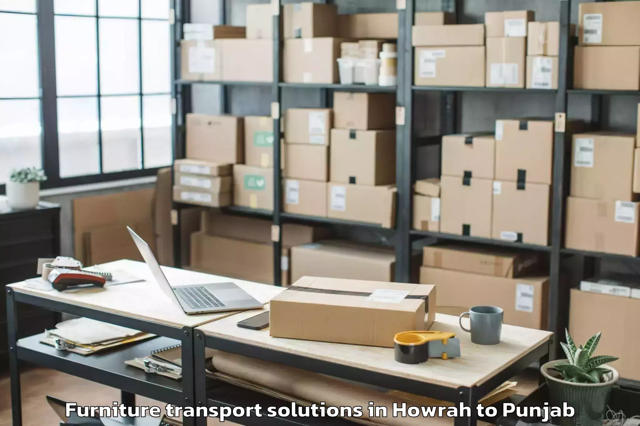 Efficient Howrah to Jalandhar Furniture Transport Solutions